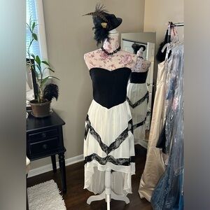🎉Vintage Speechless Strapless Black White Cocktail Homecoming Party Dress L